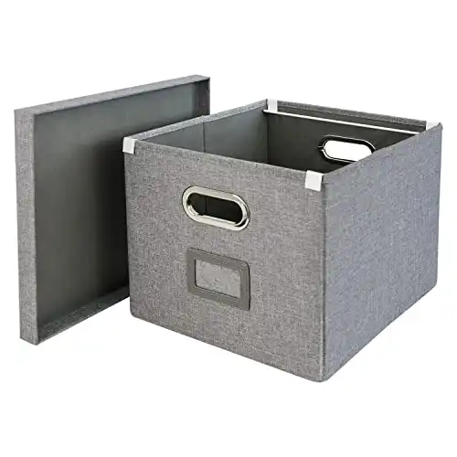 HMF Aufbewahrungsbox mit Deckel für DIN A4 Hängeregister