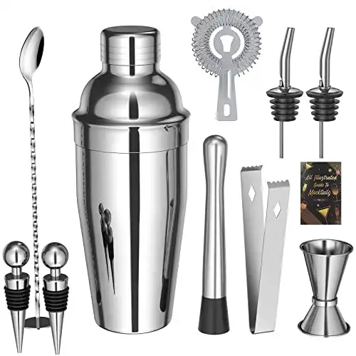 Cocktail Shaker, 10 Stück Edelstahl