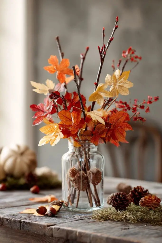 herbstdeko vase