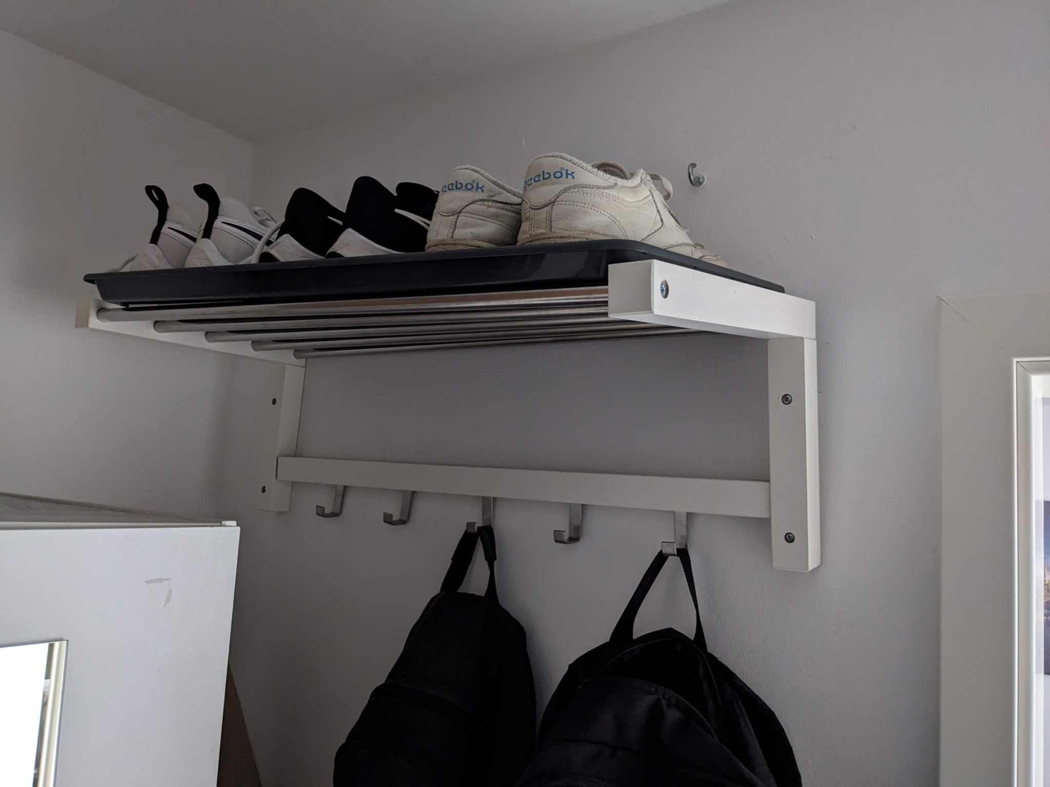 Appendiabiti In Legno Garderobe Kleine Stadt, 29 X 15,6 X 4,6 Cm, Con 4 Ganci, Colorato, Per Cameretta O Ingresso