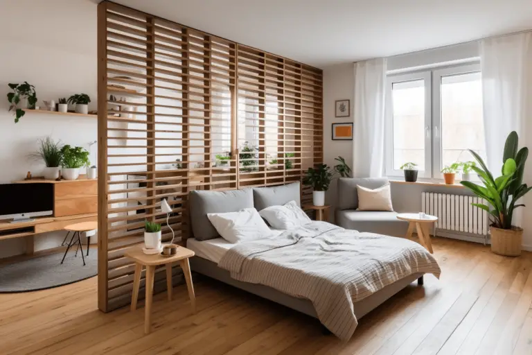 1 zimmer wohnung bett abtrennen