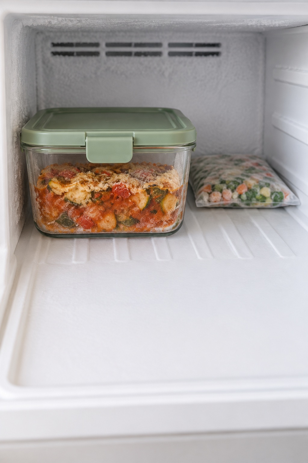 Reserviere eine passende Box für eine komplette Mahlzeit im kleinen Gefrierbereich