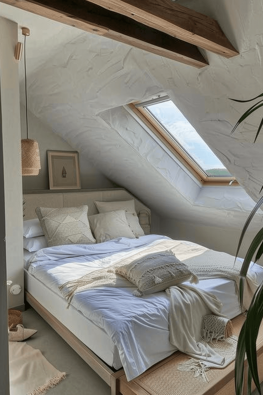 kleines schlafzimmer mit dachschräge stauraum schaffen