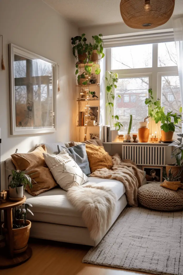 kleines wohnzimmer gemütlich einrichten