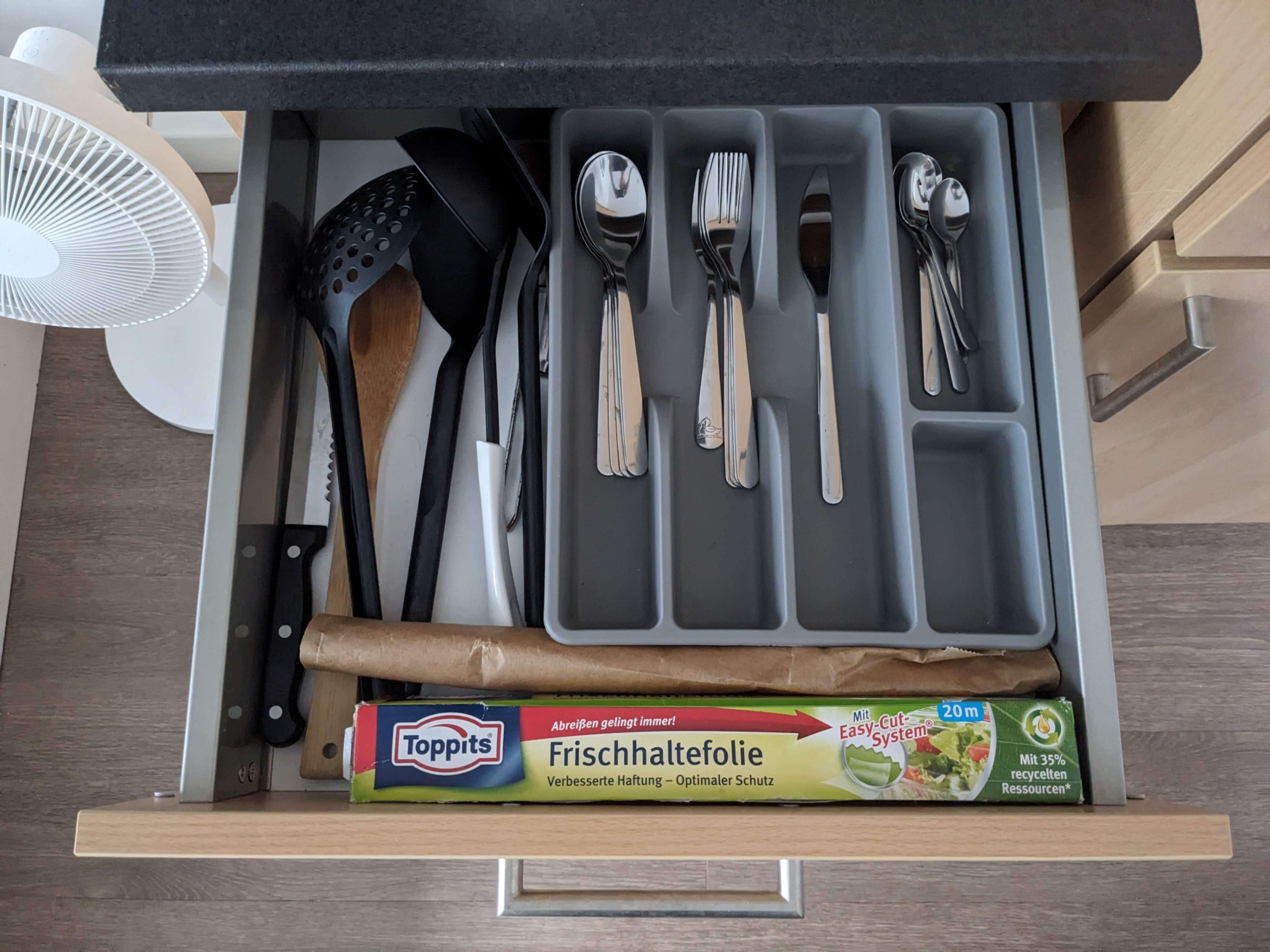 RedCall Utensilienhalter Aus Akazienholz 2er Set - 360° Drehbarer Küchenorganizer