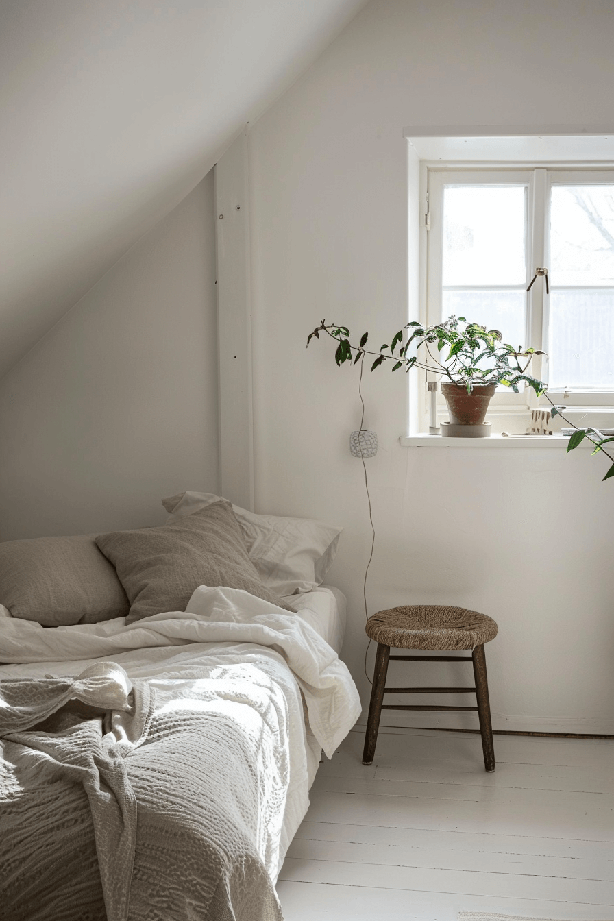 minimalistisches schlafzimmer