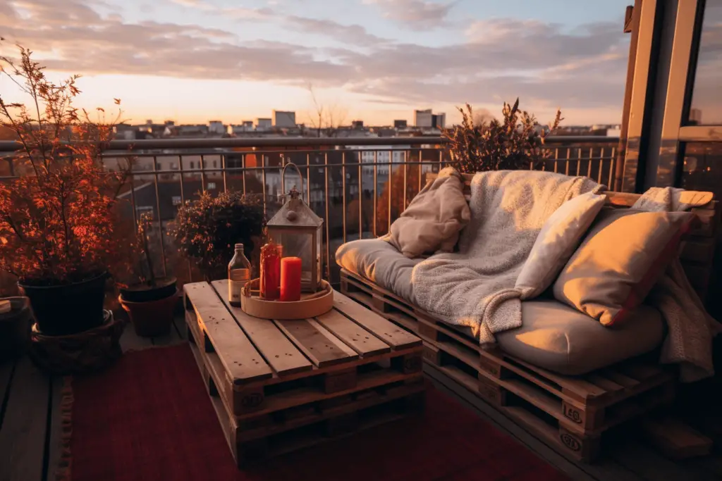 balkon tisch aus paletten