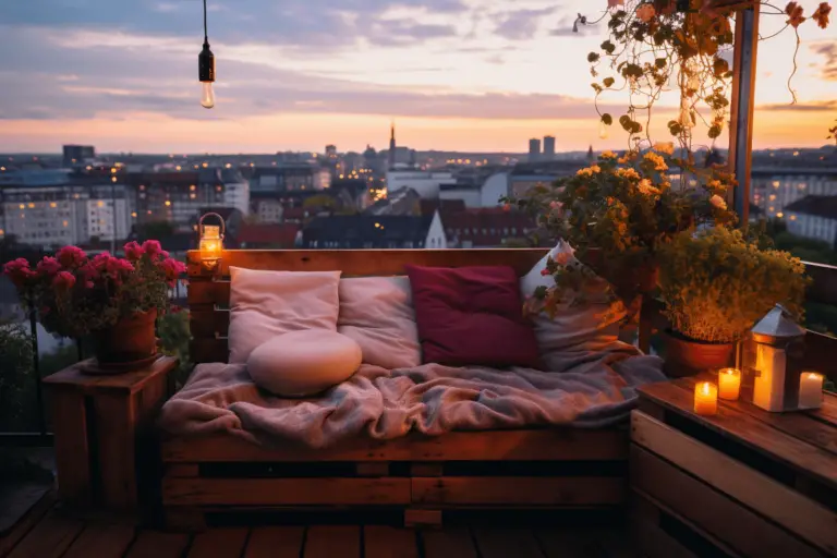 7 kreative Paletten Ideen für kleine Balkone