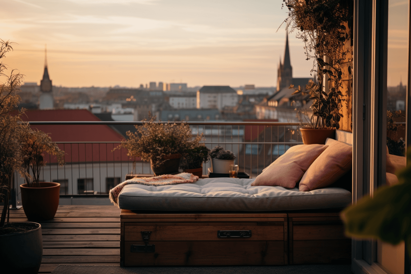Kleinen Balkon gemütlich gestalten ≫ 23 kreative Ideen!
