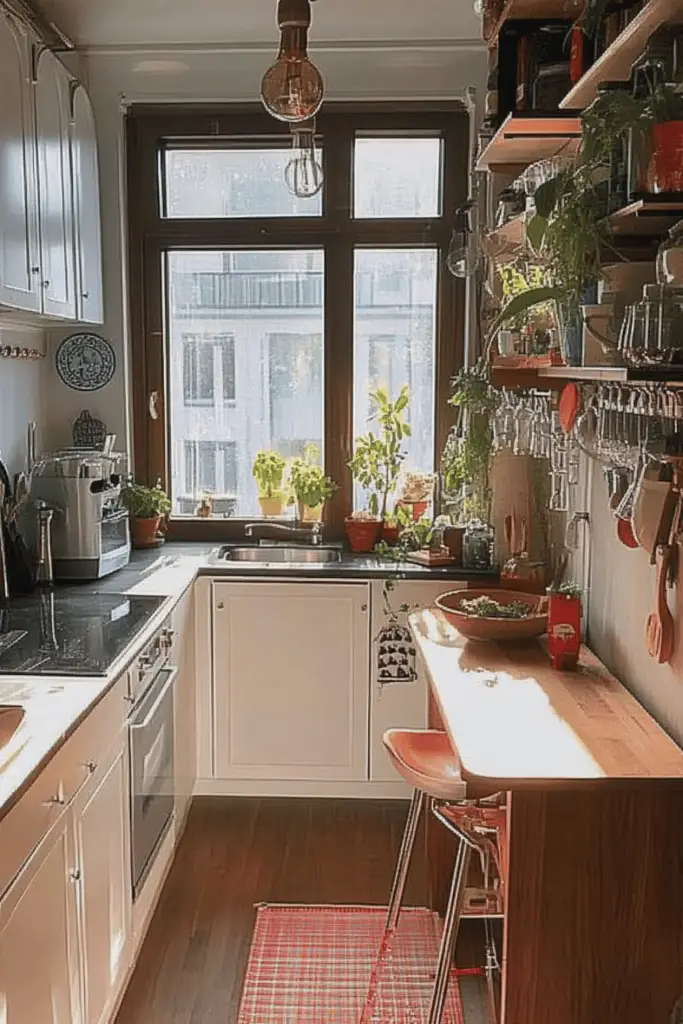 sitzplatz in kleiner miniküche