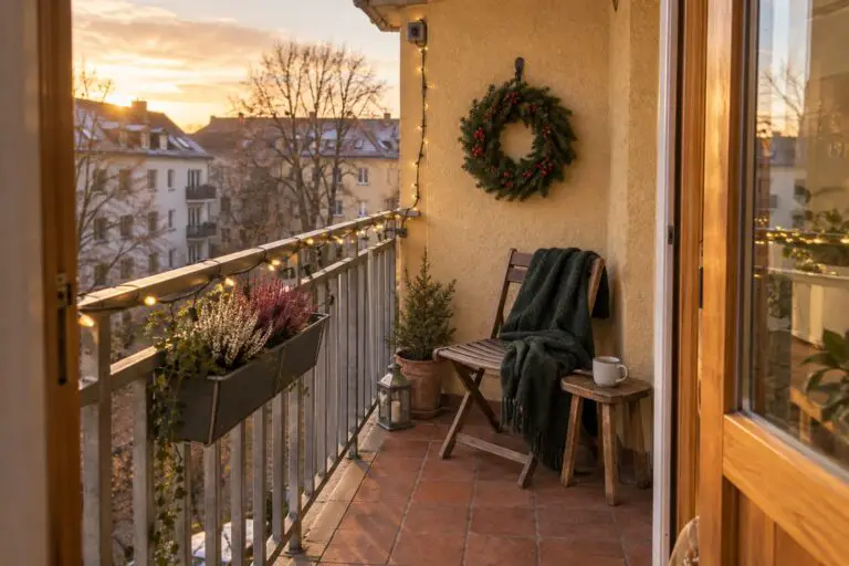 So findet Weihnachtsdeko auf deinem kleinen Balkon Platz: 17 Ideen