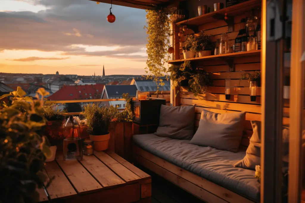 balkon regal aus paletten