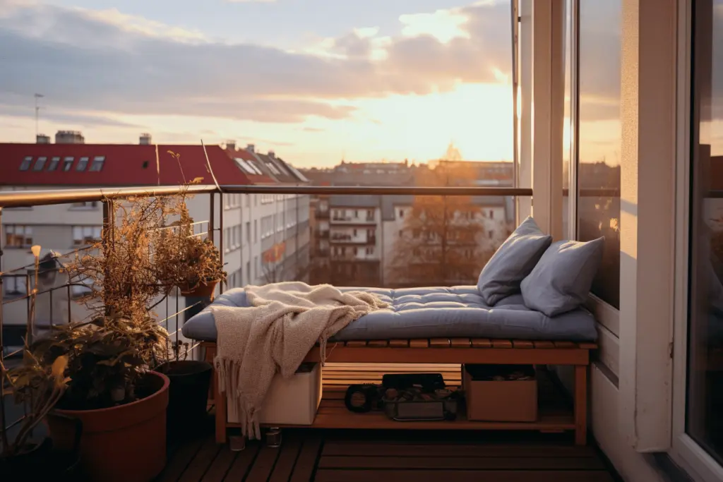 stauraum schaffen kleiner balkon