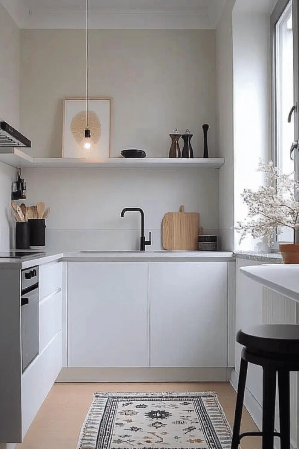 weiße moderne minimalistische küche