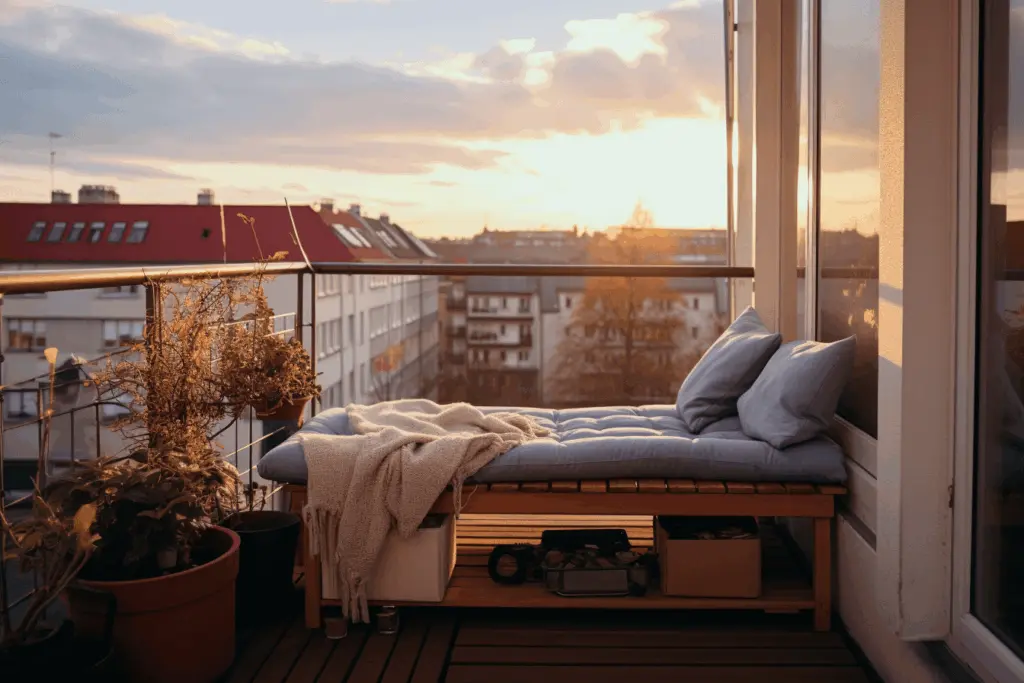 stauraum schaffen kleiner balkon