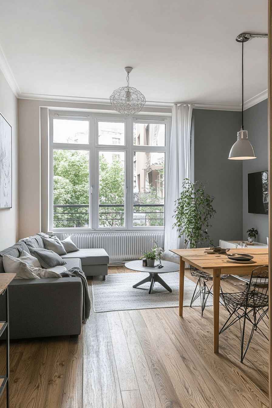 wohnzimmer mit essbereich